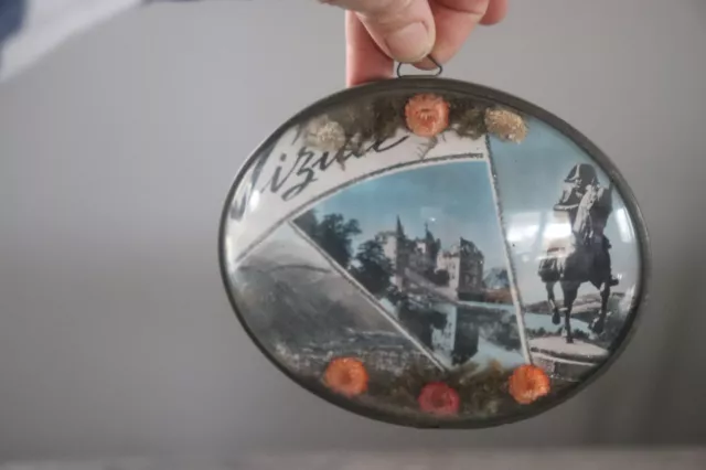 Ancien cadre souvenir de Vizille , verre bombé , Napoléon