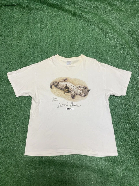 希少XL 90's〜 BOB HARRISON Beach Bums スウェット Vtg 2XL FOTL Bob Harrison Beach Bums Beach Buns 2 Side