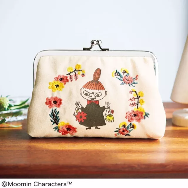 Moomin Little My Embroidery Clasp Pouch Wallet Magazine Appendix Japan