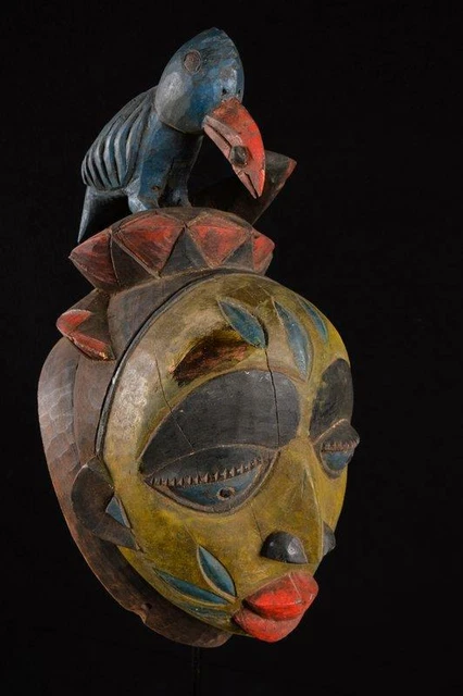 13608 African Large Gelede Helmet Mask/Helmet Mask Nigeria