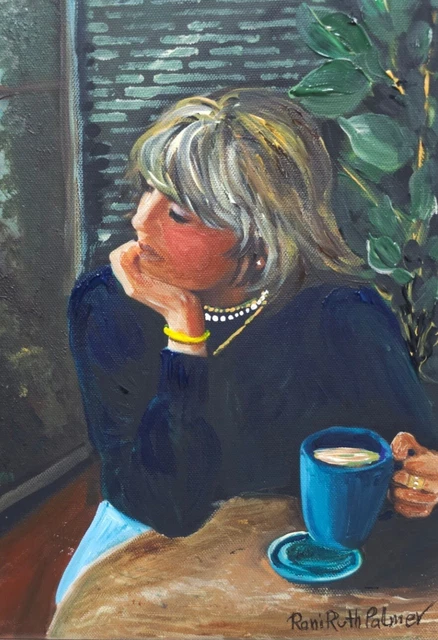 ABSTRACT COFFEE TIME Modern Painting Impressionist Canvas