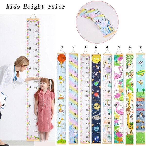 KIDS GROWTH CHART Child Height Measurement Wall Hanging Rulers Room