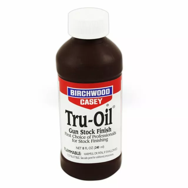 Birchwood Casey Tru Oil 240ml Gun Stock Finish Olio per legno liuteria chitarra 3