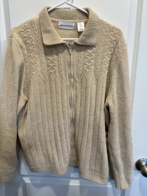 Alfred Dunner Women’s  Vintage Aran Sweater Beige Size XL | Grandmacore