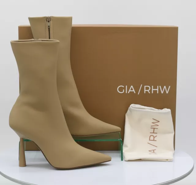 Gia X Rhw Rosie 7 Ladies Boots Uk 5 Eu 38 Brown Faux Leather Rrp £430 Gr