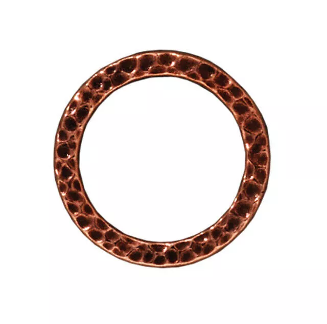 TierraCast Link Hammertone 19mm Ring Antique Copper Jewellery Making