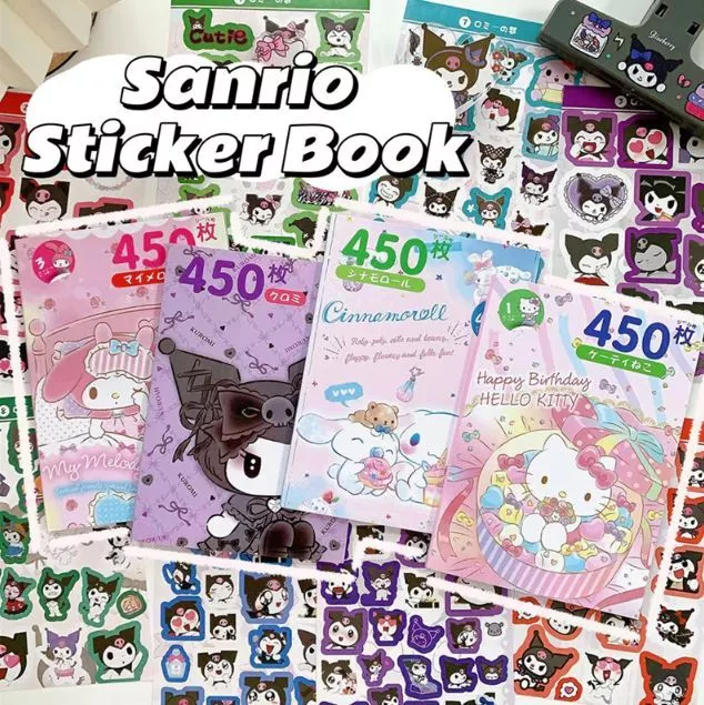 Hello Kitty Sanrio Character Sticker Book with 357 stickers kirakira Glitter