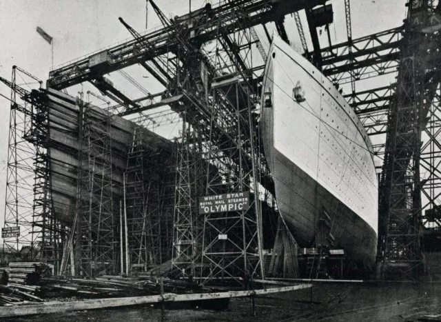 New 6 X 4 Photo White Star Line Titanic And Olympic Under Construction