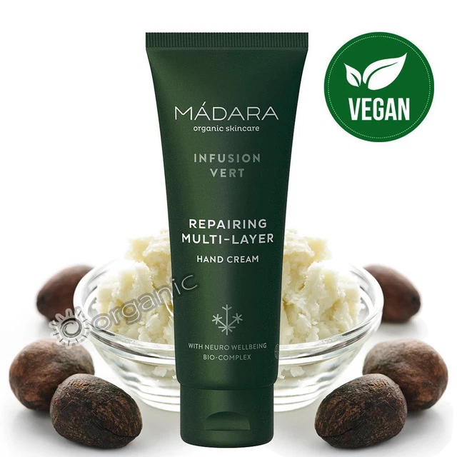 Crema de manos reparadora multicapa verde verde natural para infusión orgánica 75 ml
