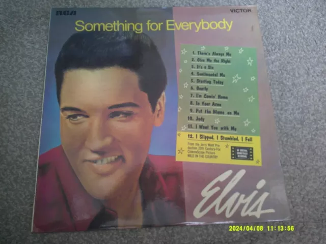 ELVIS PRESLEY Something For Everybody 1971  RCA VICTOR ORANGE LABEL   near mint