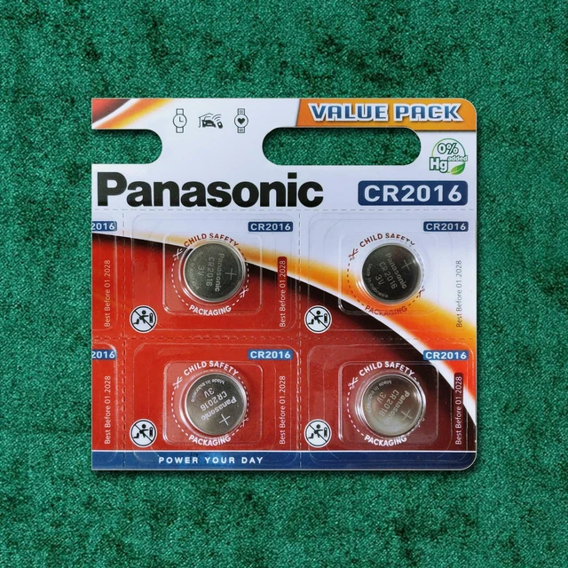 Panasonic CR2016 3.0 Volt Long Lasting Lithium Coin Cell Batteries In Child Resistant Standards Based Packaging 10 Battery Pack - Foto 12