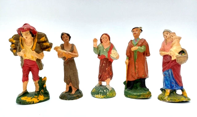 Statuine Presepe In Resina 11 Cm - Set 5 Pezzi Con Maria, Giuseppe, Gesù, Bue E Asinello - Foto 7