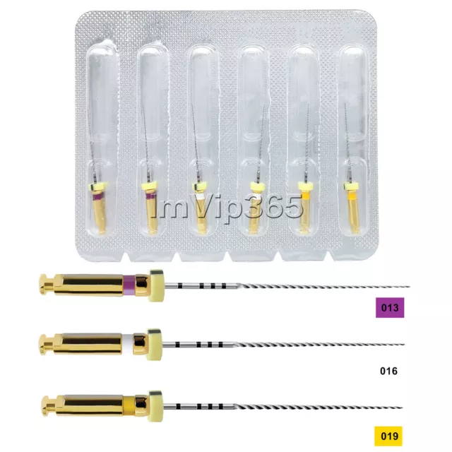 6 piezas tratamiento de conducto radicular motor NITI lima dental endo giratoria lima X-PATH 25 MM 13#-19