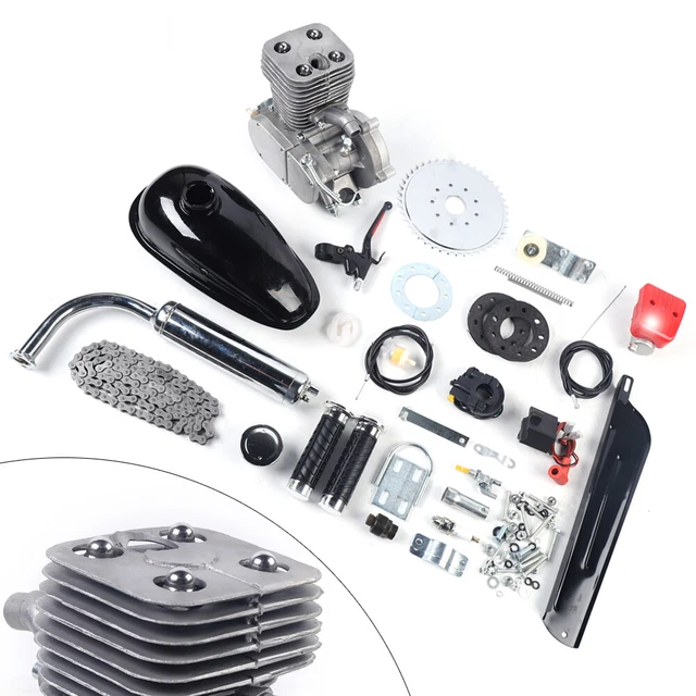 Fahrrad Motor Kit 2-Takt 110cc Fahrrad Motorisiert Benzin Gas Motor Set Benzinmotor Für Fahrrad