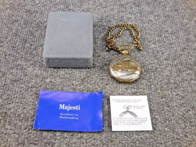 MAJESTRON MEN POCKET Watch Walmart Truck 15.00 PicClick