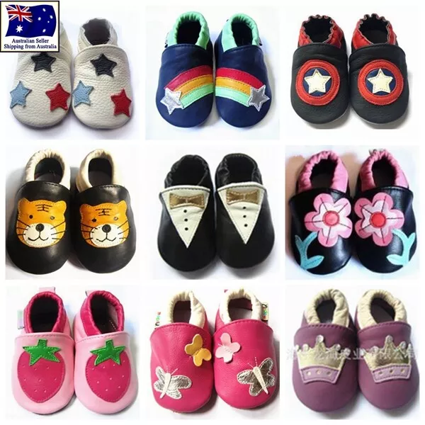 Clearance Girls Boys Multi Styles Soft Sole Leather Baby Toddler Shoes Size 0-2Y