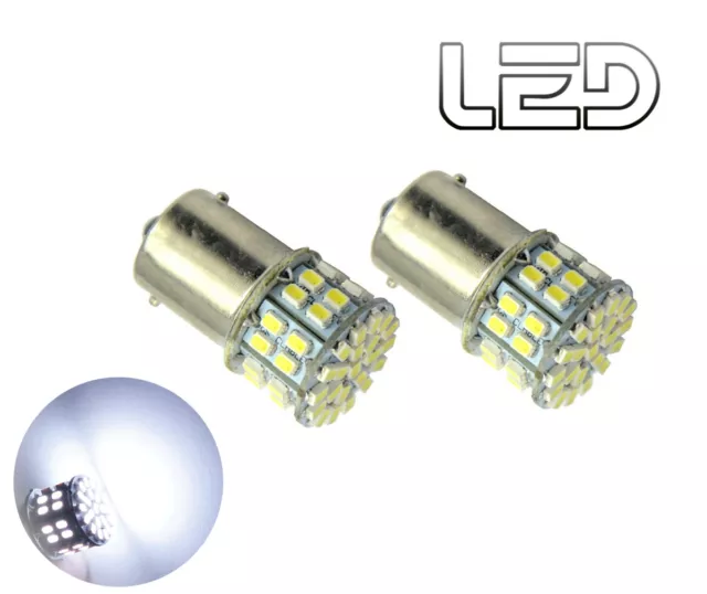 2 Ampoules P21W BA15s 50 LED Blanc Roulage Feux de jour Diurne Veilleuses Recul