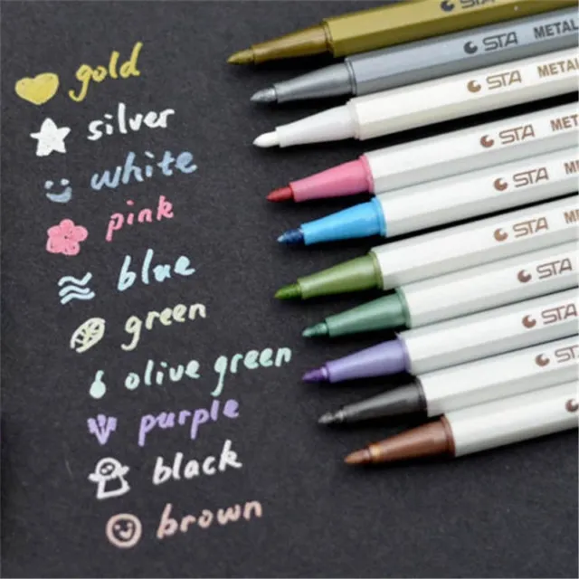 New Colorful Waterproof Permanent Paint Marker Pen Album DIY Dauber Rubber Metal