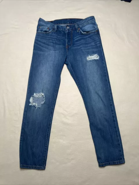 Levis 501 Jeans Customized and Tapered Womens Size 27 Medium Wash Denim 2