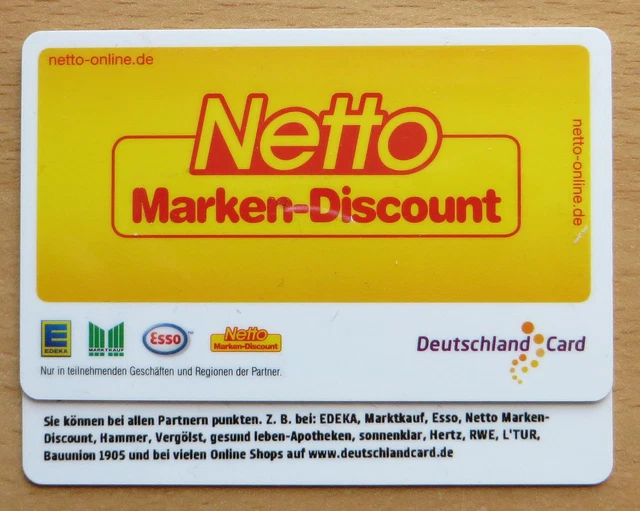 BONUSKARTE DEUTSCHLAND CARD Netto MarkenDiscount Edeka Esso Marktkauf