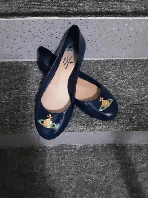 ABSOLUTELY STUNNING Ladies Navy Vivienne Westwood Melissa Shoes Size 7 26.82 PicClick UK