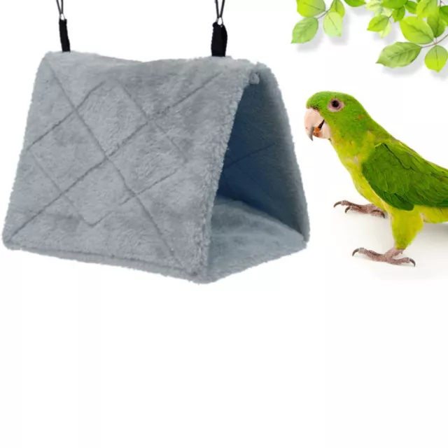 Pet Bird Bed Parrot Parakeet Budgie Warm Hammock Cage Hut Tent Hanging Cave Grey