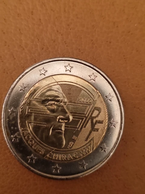 Rare pièce de 2 euros, France 2022, Jacques Chirac commémorative