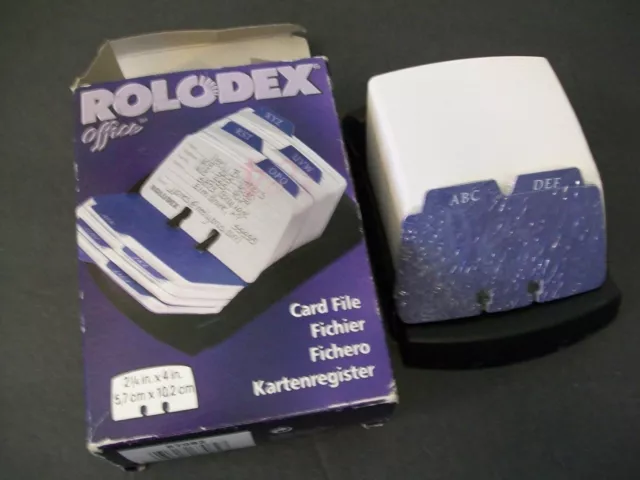 ROLODEX Vintage Office Covered Card File 2.25" x 4" Made In USA 2001 # 67082 NOS