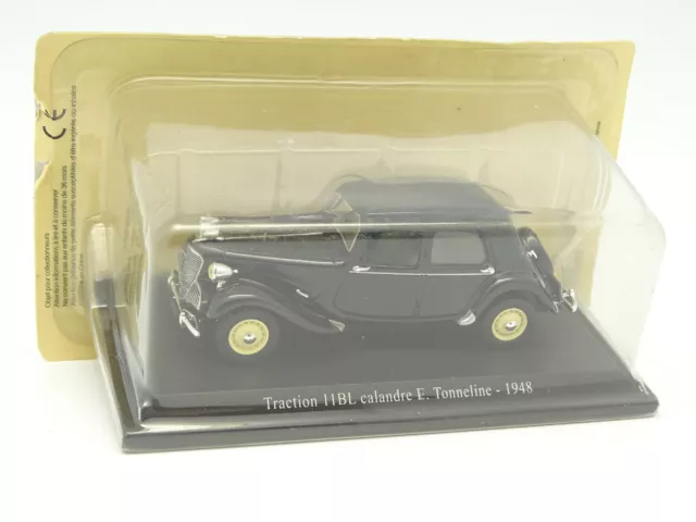 UH et Norev Presse 1/43 - Citroen Traction 11 BL Calandre Tonneline 1948