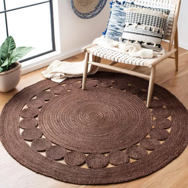 Safavieh Natural Fiber Round Collection NF364T Handmade Boho Charm Farmhouse