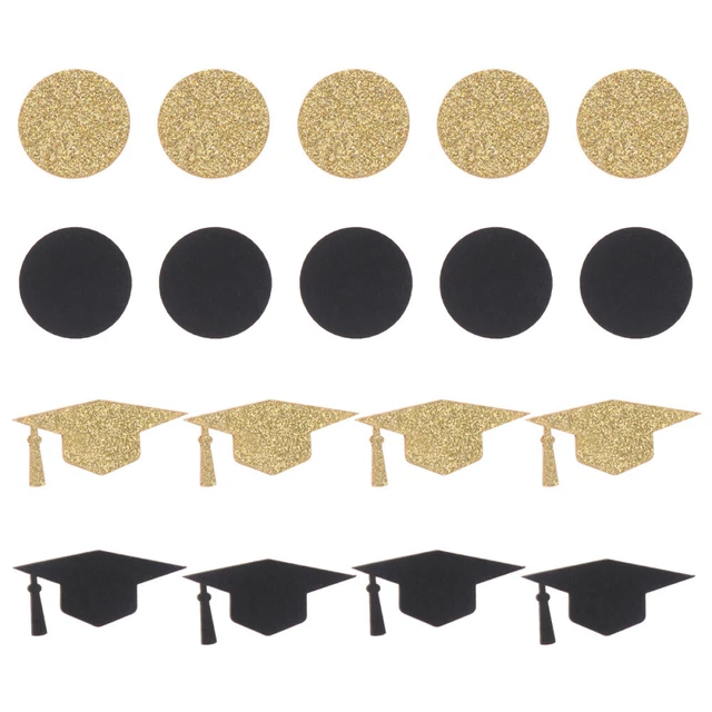 200 piezas decoraciones de graduación de graduación 2020 decoraciones doradas doradas decoraciones