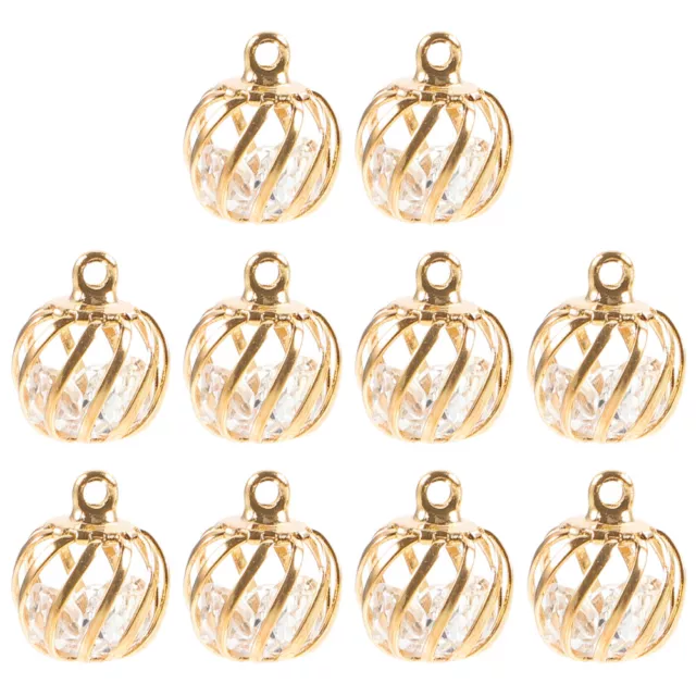 10pcs Lantern Charms Hollow Lantern Pendant Charms Lantern Beads For Jewelry