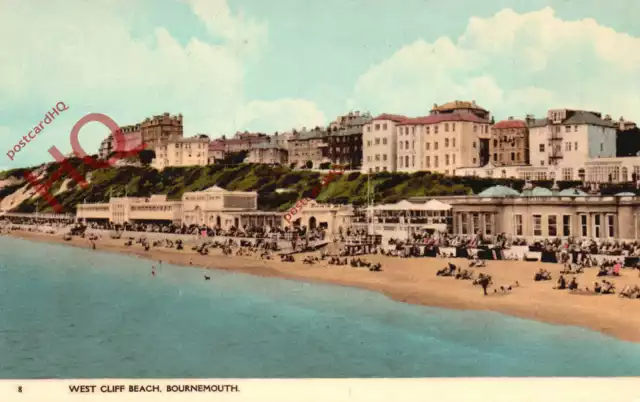Picture Postcard~ Bournemouth, West Cliff Beach