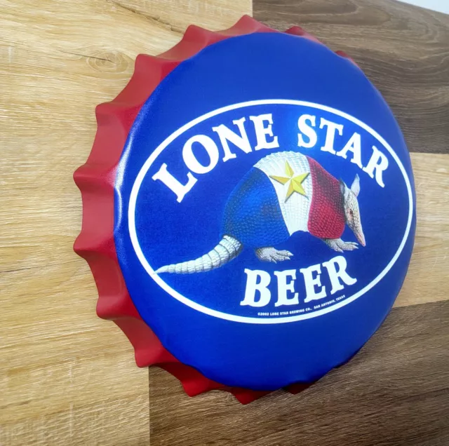 Lone Star Beer Texas Retro  Wall Decor Bar Man Cave Bottle Cap  Metal Sign New 2