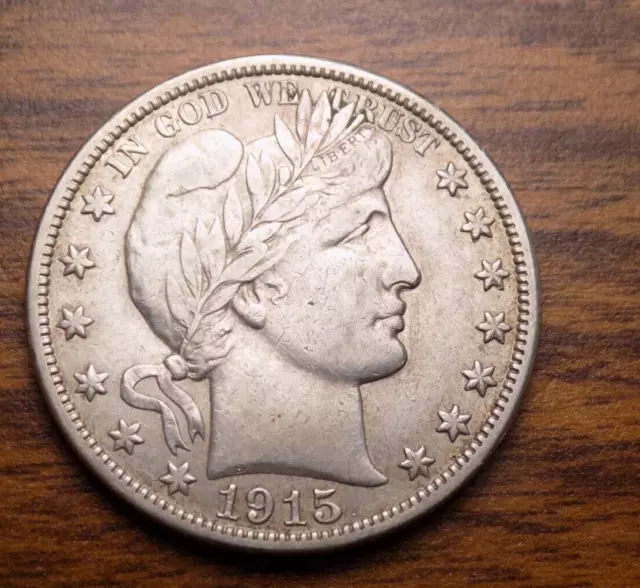 Barber Half 1915 S Better Grade Full Liberty