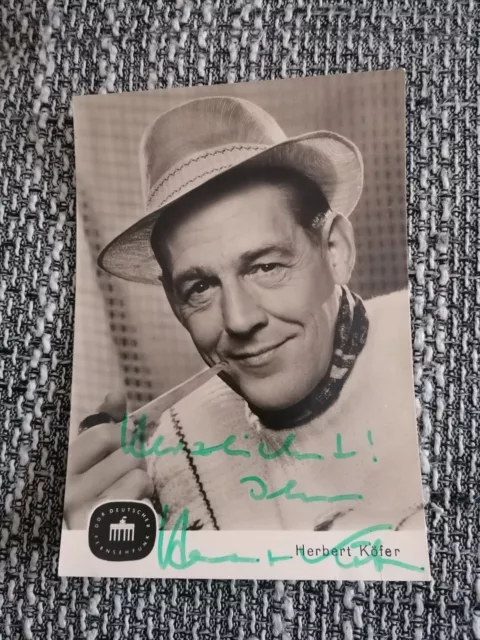 DDR Autogrammkarte Herbert Köfer signiert Defa VEB Schauspieler original