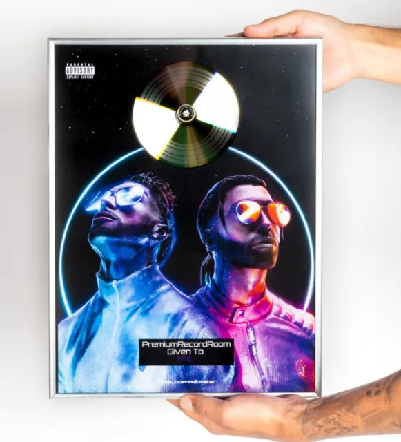 PNL Poster, Deux Freres GOLD/PLATINIUM CD, gerahmtes Poster HipHop Rap WallArt