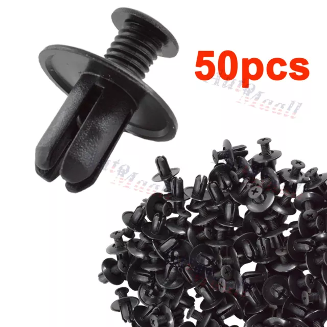 50pcs Bumper Fender Clips for 8mm Hole Kia Rio5 Amanti Magentis Optima Sephia