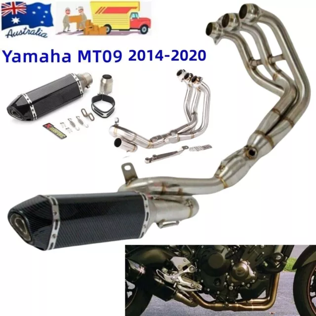 Motorcycle Exhaust System Mid Pipe Muffler Vent pipe For YAMAHA MT 09