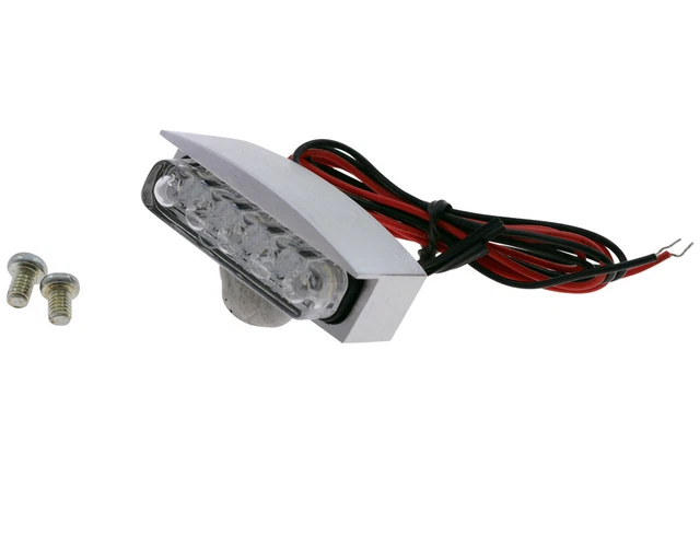Eclairage de plaque d'immatriculation Mini LED avec boîtier en aluminium, argent