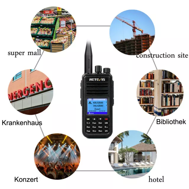 Retevis RT3S GPS Dual Band DMR Amateurfunk 3000 Kanäle DTMF Aufnahme Funktion 2