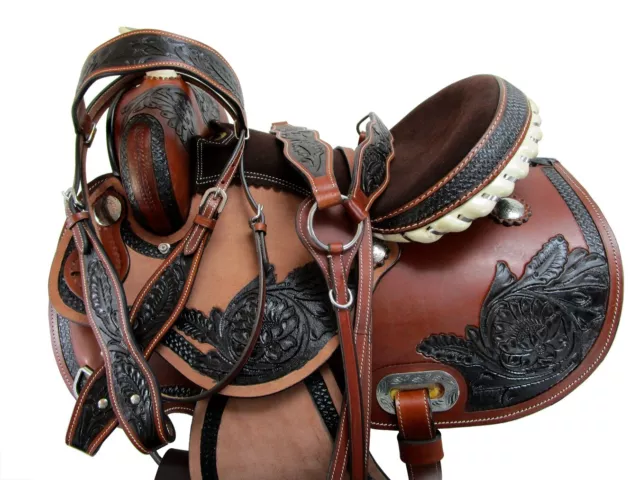 Gaited Horse Western Saddle Trail Pleasure Used Leather Tack Set 15 16 17