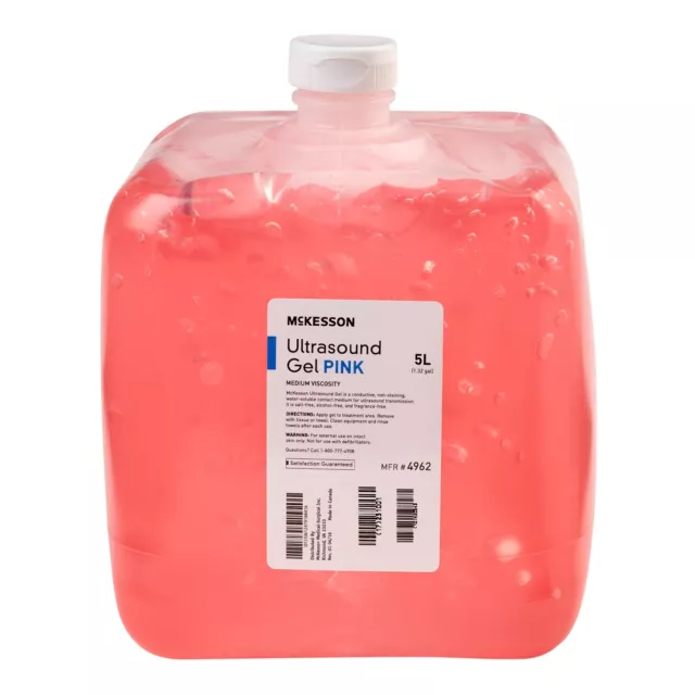 McKesson Ultrasound Gel Pink 5 Liter Jug 4962 (4 per Case)