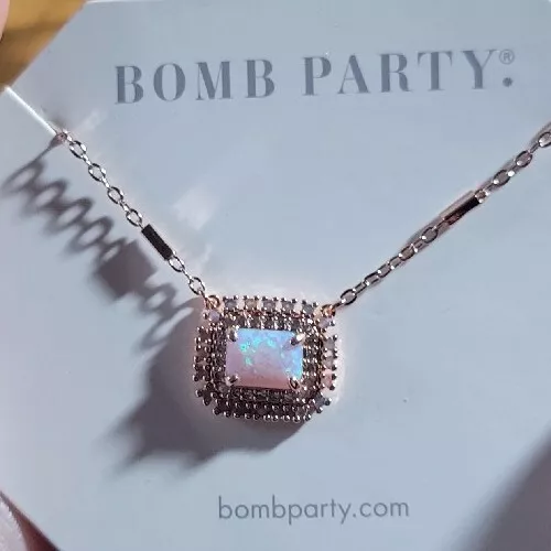 bomb party, Jewelry, Bomb Party Blue Quartz Necklace