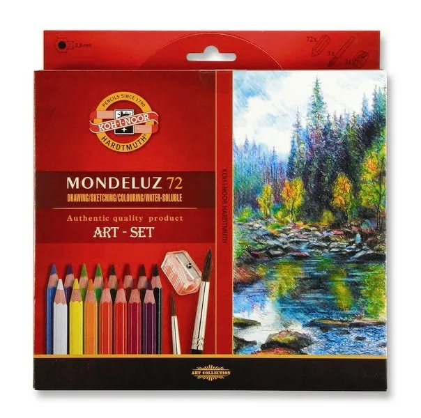 KOH-I-NOOR MONDELUZ 3714 Color Pencil Set Aquarell 72 Watercolor