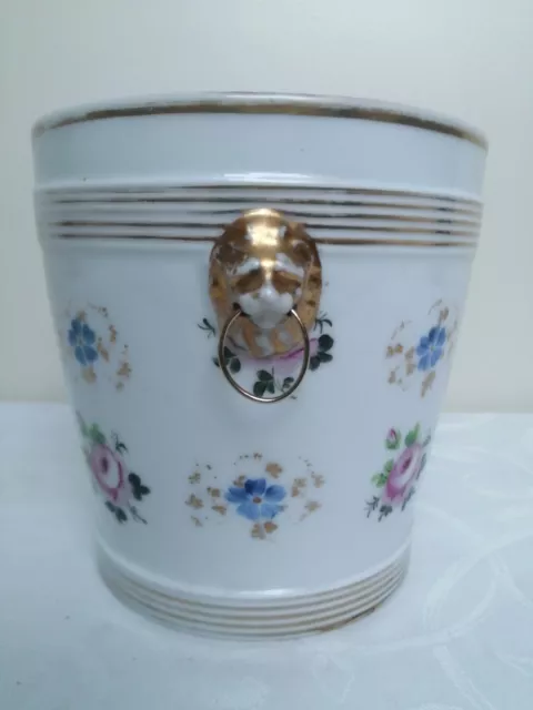 Ancien Cache-Pot en Porcelaine Vieux Paris Napoléon III J.