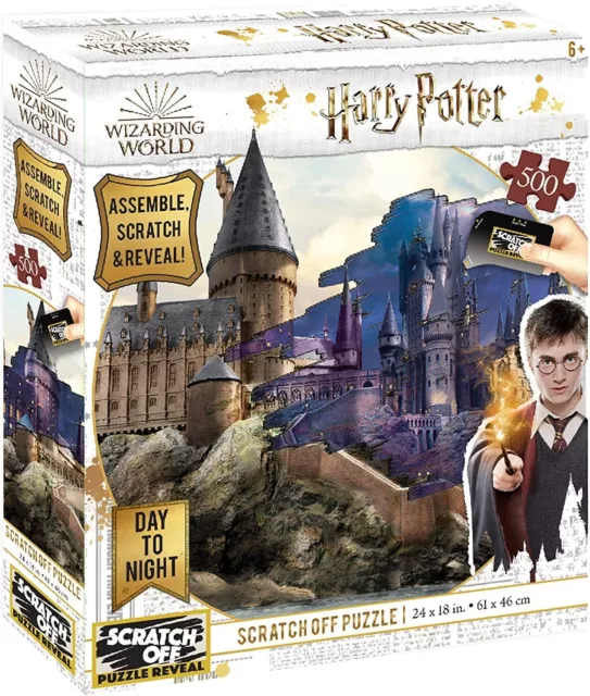 Harry Potter Hogwarts Noche A Día Scratch Off Puzle Rompecabezas 500 Piezas