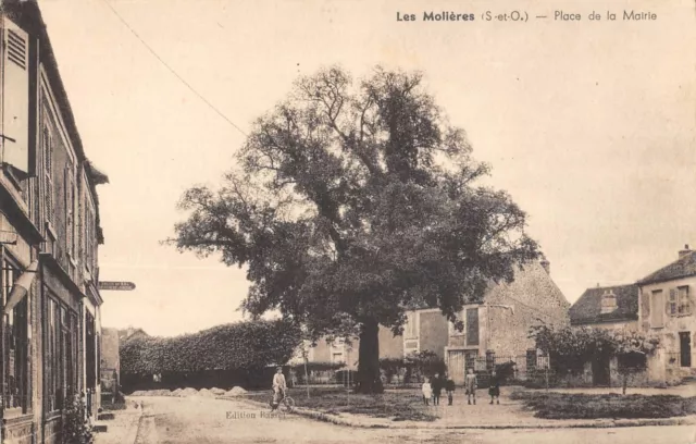 Cpa 91 Les Molieres / Place De La Mairie
