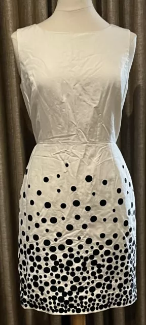 Miss Wu by Jason Wu Black & White Beaded Dress Polka dot Size 10