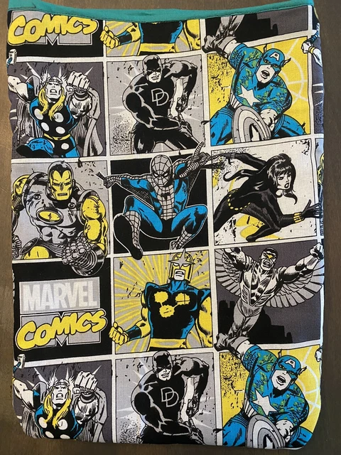 New, handmade book sleeve. Marvel comic theme